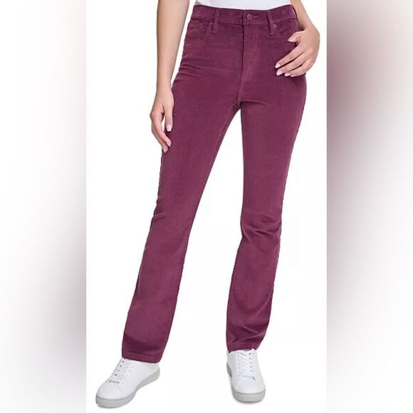 Jones New York Denim - Jones New York- High Waist and straight leg corduroy jeans. Size:16 Rasberry